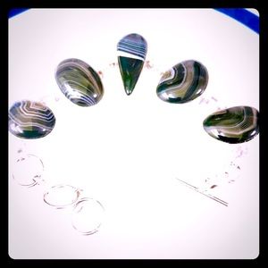 S.S. Black Botswana Bracelet Fits 7, 7.5, & 8”